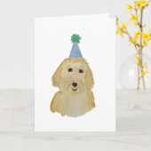 Goldendoodle Geburtstagskarte Karte (Gelbe Blume)
