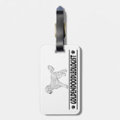 Goldendoodle Gepäckanhänger (Rückseite vertikal)