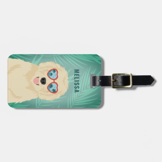 Goldendoodle-Gepäckmarke Gepäckanhänger (Vorderseite horizontal)