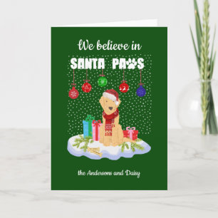 Goldendoodle Glauben Santa Paws Weihnachtsfeiertag Feiertagskarte