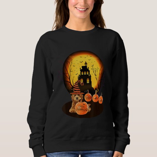 Goldendoodle Halloween For Kids Mom Dad Love Dog Sweatshirt (Vorderseite)