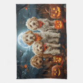 Goldendoodle Halloween Spooky Geschirrtuch (Vertikal)