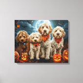 Goldendoodle Halloween Spooky Leinwanddruck (Vorderseite)