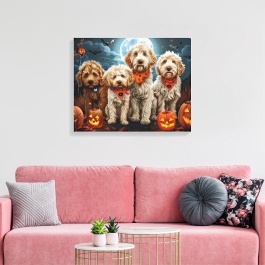 Goldendoodle Halloween Spooky Leinwanddruck (Insitu (Wohnzimmer))