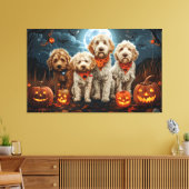 Goldendoodle Halloween Spooky Leinwanddruck (Insitu (Wohnzimmer))