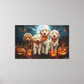 Goldendoodle Halloween Spooky Leinwanddruck (Vorderseite)
