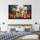 Goldendoodle Halloween Spooky Leinwanddruck (Insitu (Schlafzimmer))