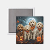 Goldendoodle Halloween Spooky Magnet (Vorderseite/Rückseite)