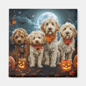 Goldendoodle Halloween Spooky Magnet (Vorne)