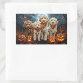Goldendoodle Halloween Spooky Rechteckiger Aufkleber (Tasche)