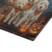 Goldendoodle Halloween Spooky Schneidebrett (Ecke)