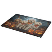 Goldendoodle Halloween Spooky Schneidebrett (Ecke)