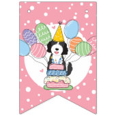 Goldendoodle Happy Birthday Party Jagdfahnen Wimpelkette (Erste Fahne)