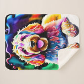 Goldendoodle Happy Dog Collection Sherpa Blanket Sherpadecke (Vorderseite (Horizontal))