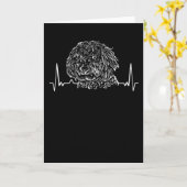 Goldendoodle Heartbeat Karte (Gelbe Blume)