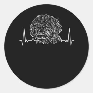 Goldendoodle Heartbeat Runder Aufkleber