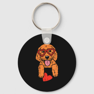Goldendoodle Herz Tasche Süß Valentinstag Hund Schlüsselanhänger