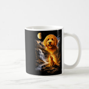 Goldendoodle Heult zum Mond Vintage 90er Lustig Kaffeetasse