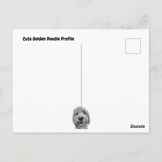 Goldendoodle-Hintergrund Postkarte (Rückseite)