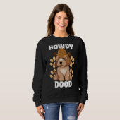 Goldendoodle Howdy Dood Funny Doodle Doodle Dog La Sweatshirt (Vorne ganz)