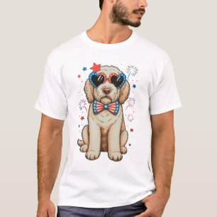 Goldendoodle Hund 250. Jubiläum Patriotisch T-Shirt