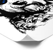 Goldendoodle Hund 4. Juli Amerika USA-Flagge Poster (Ecke)