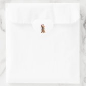 Goldendoodle-Hund-Baum-Weihnachts-Pullover Xmas Ha Herz-Aufkleber (Tasche)