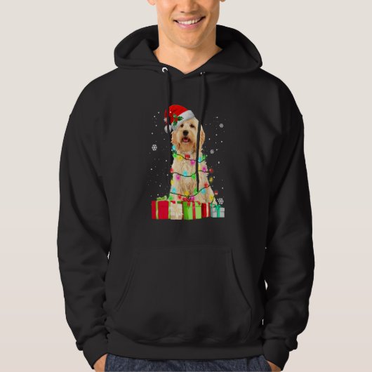 Goldendoodle-Hund-Baum-Weihnachts-Pullover Xmas-Ha Hoodie (Vorderseite)