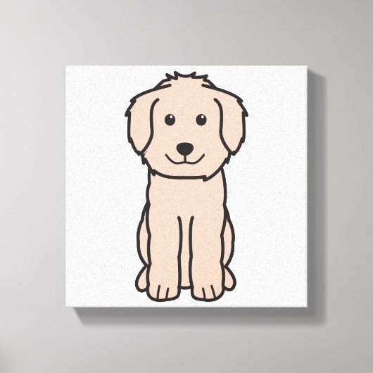 Goldendoodle Hund Cartoon Leinwanddruck (Vorderseite)