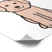 Goldendoodle Hund Cartoon Poster (Ecke)