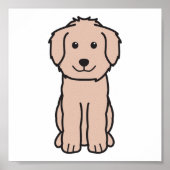Goldendoodle Hund Cartoon Poster (Vorne)