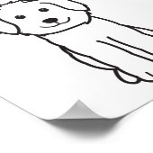 Goldendoodle Hund Cartoon Poster (Ecke)