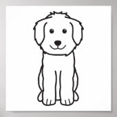 Goldendoodle Hund Cartoon Poster (Vorne)