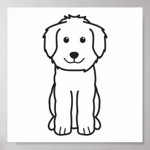 Goldendoodle Hund Cartoon Poster