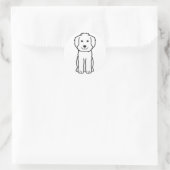 Goldendoodle Hund Cartoon Runder Aufkleber (Tasche)