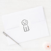 Goldendoodle Hund Cartoon Runder Aufkleber (Umschlag)