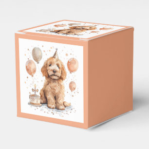 Goldendoodle Hund Geburtstagskuchen Geschenkschachtel