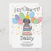 Goldendoodle Hund Geburtstagsparty Einladung (Vorne/Hinten)