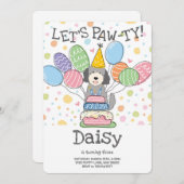 Goldendoodle Hund Geburtstagsparty Einladung (Vorne/Hinten)