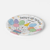 Goldendoodle Hund Geburtstagsparty Teller (Schrägansicht)