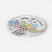 Goldendoodle Hund Geburtstagsparty Teller (Schrägansicht)