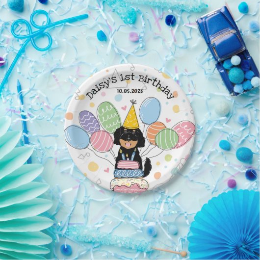 Goldendoodle Hund Geburtstagsparty Teller (Party)