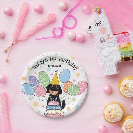 Goldendoodle Hund Geburtstagsparty Teller (Party)