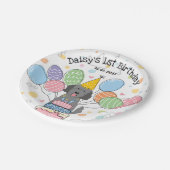 Goldendoodle Hund Geburtstagsparty Teller (Schrägansicht)