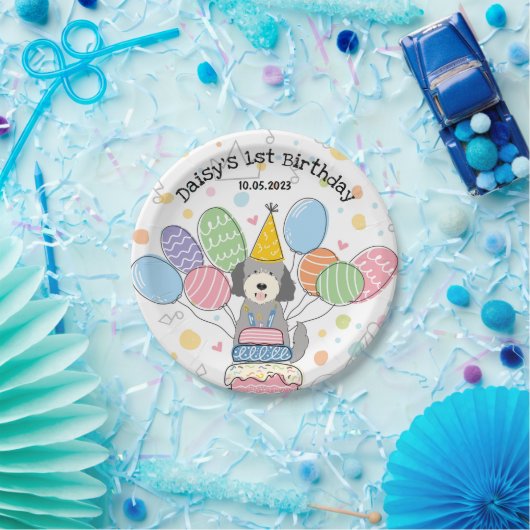 Goldendoodle Hund Geburtstagsparty Teller (Party)