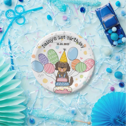 Goldendoodle Hund Geburtstagsparty Teller (Party)