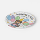 Goldendoodle Hund Geburtstagsparty Teller (Schrägansicht)