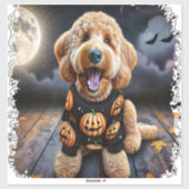 Goldendoodle Hund Halloween Aufkleber (Blatt)