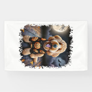Goldendoodle-Hund Halloween Banner