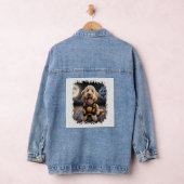 Goldendoodle Hund Halloween Jeansjacke (Hangar)